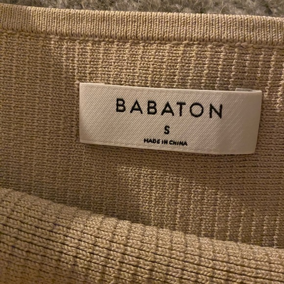 Aritizia babaton tan sculpt knit square neck cropped tank top size S - Picture 6 of 6